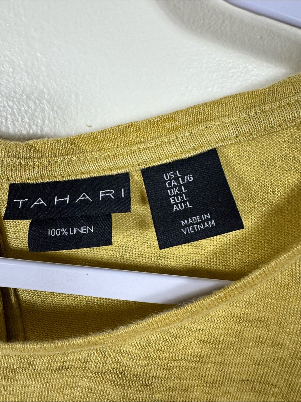 Tahari Mustard Yellow Cap-Sleeve Knit Top - Picture 2 of 6